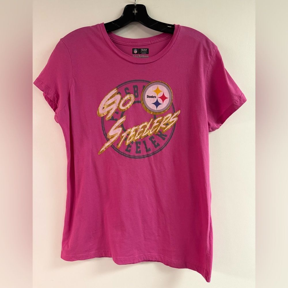 NFL Women’s Pittsburgh Steelers Football Pink T-Shirt Size XL